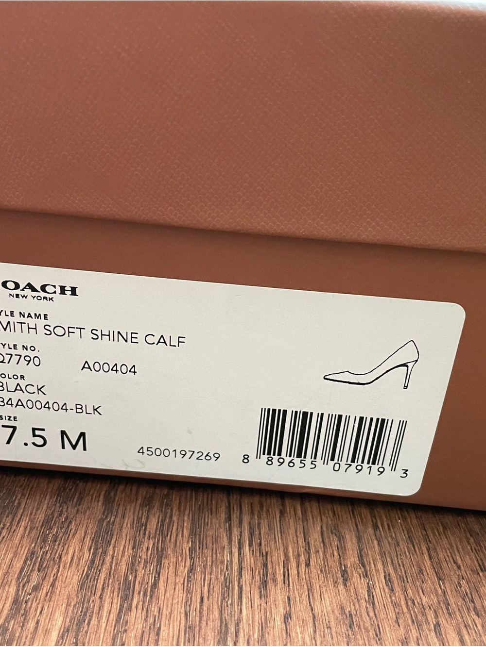 Coach Smith Soft Shine Calf Pumps - Black - Picture 5 of 5